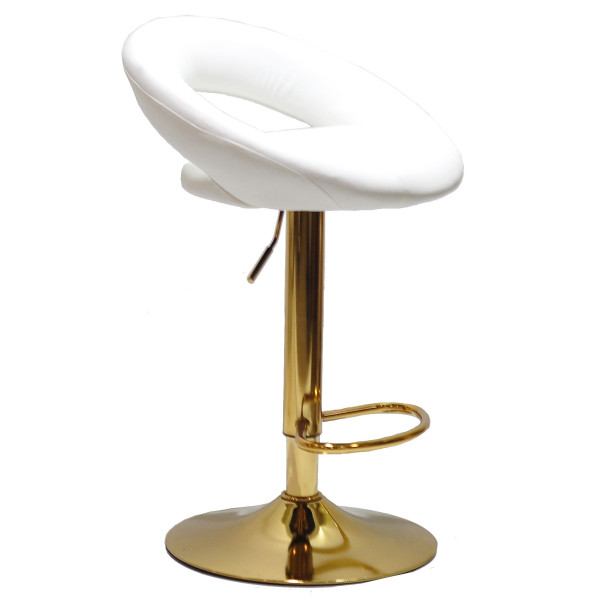 Барний стілець Onder Mebli Holy BAR GD-BASE Білий Екошкіра-1