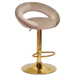 Барний стілець Onder Mebli Holy BAR GD-BASE Кавовий B-1042 Оксамит