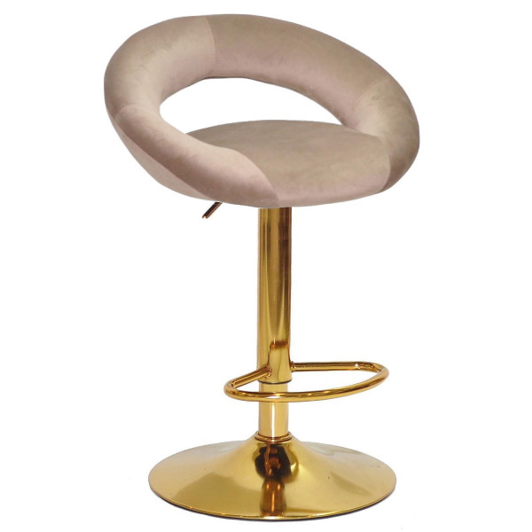 Барний стілець Onder Mebli Holy BAR GD-BASE Кавовий B-1042 Оксамит-0