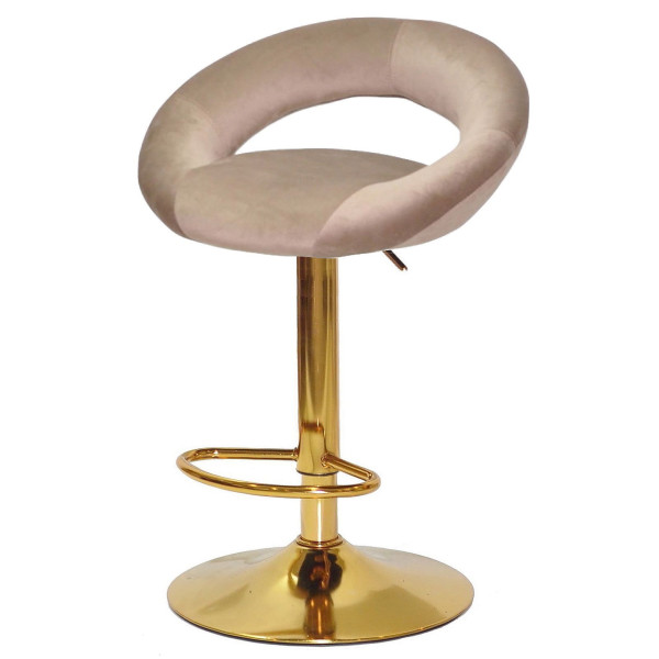 Барний стілець Onder Mebli Holy BAR GD-BASE Кавовий B-1042 Оксамит-1