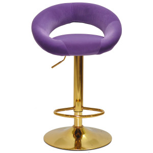 Барний стілець Onder Mebli Holy BAR GD-BASE Пурпур B-1013 Оксамит