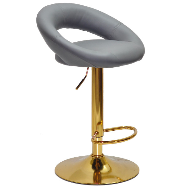 Барний стілець Onder Mebli Holy BAR GD-BASE Сірий 1001 Екошкіра-1