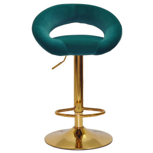 Барний стілець Onder Mebli Holy BAR GD-BASE Зелений B-1003 Оксамит