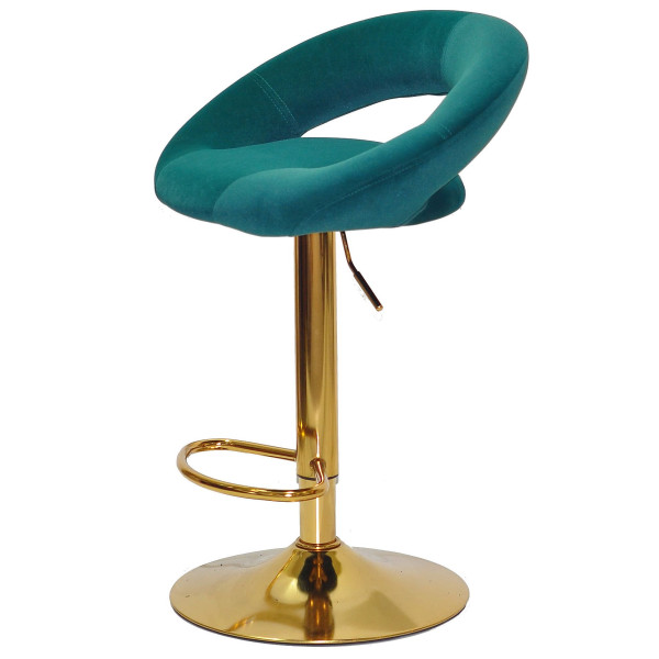 Барний стілець Onder Mebli Holy BAR GD-BASE Зелений B-1003 Оксамит-2