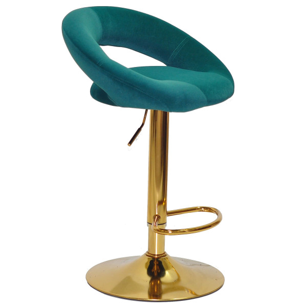 Барний стілець Onder Mebli Holy BAR GD-BASE Зелений B-1003 Оксамит-1