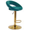 Барний стілець Onder Mebli Holy BAR GD-BASE Зелений B-1003 Оксамит-1-thumb