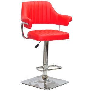 Барный стул Onder Mebli JEFF BAR 4-CH-BASE Красный 1007 Экокожа