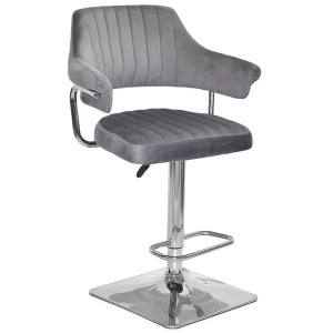 Барный стул Onder Mebli JEFF BAR 4-CH-BASE Серый B-1034 Бархат