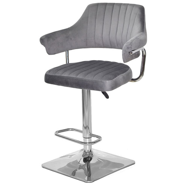 Барный стул Onder Mebli JEFF BAR 4-CH-BASE Серый B-1034 Бархат-1