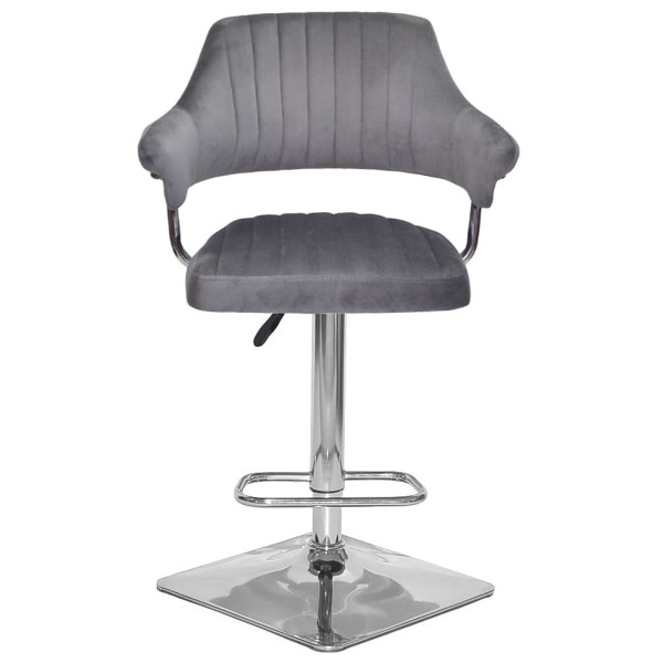 Барный стул Onder Mebli JEFF BAR 4-CH-BASE Серый B-1034 Бархат-2