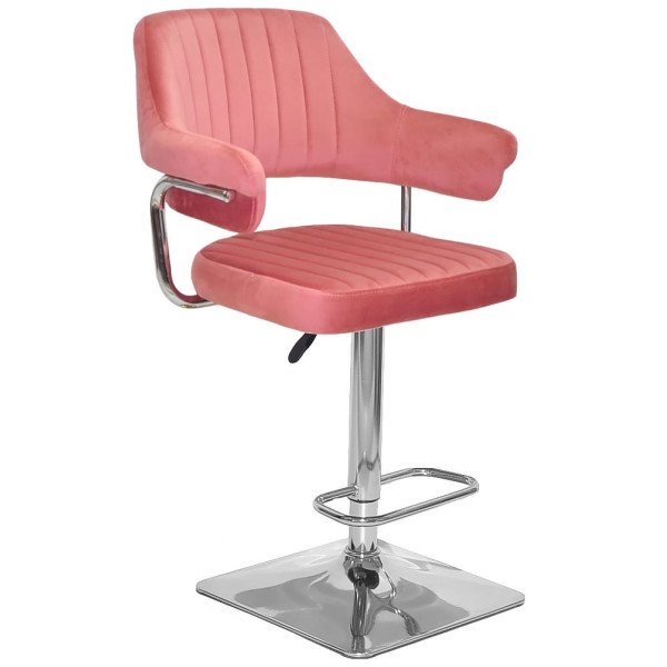 Барний стілець Onder Mebli JEFF BAR 4-CH-BASE Теракотовий B-1018 Оксамит-0