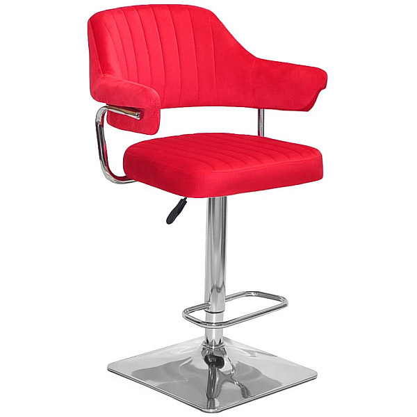 Барный стул Onder Mebli JEFF BAR 4-CH-BASE Красный B-1016 Бархат-0