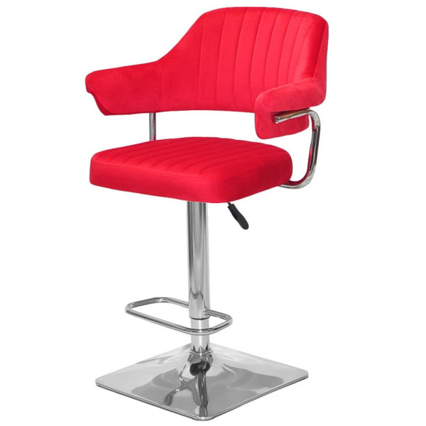 Барный стул Onder Mebli JEFF BAR 4-CH-BASE Красный B-1016 Бархат-2