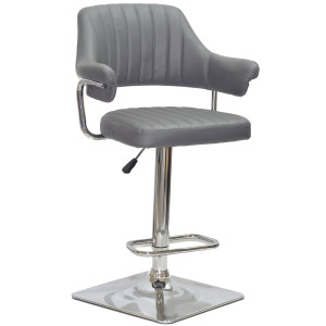 Барный стул Onder Mebli JEFF BAR 4-CH-BASE Серый 1001 Екокожа