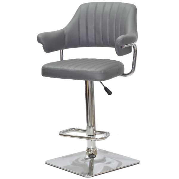 Барний стілець Onder Mebli JEFF BAR 4-CH-BASE Сірий 1001 Екошкіра-1