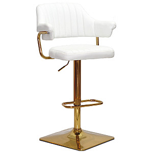 Барный стул Onder Mebli JEFF BAR 4-GD-BASE Белый Екокожа