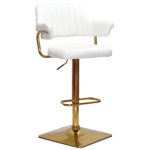 Барный стул Onder Mebli JEFF BAR 4-GD-BASE Белый Екокожа-0