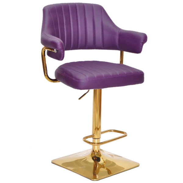 Барный стул Onder Mebli JEFF BAR 4-GD-BASE Фиолетовый 1031 Экокожа-0
