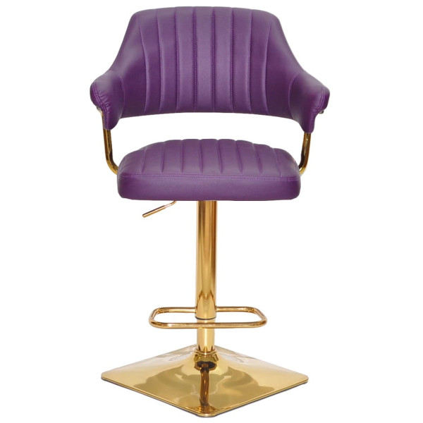 Барный стул Onder Mebli JEFF BAR 4-GD-BASE Фиолетовый 1031 Экокожа-1