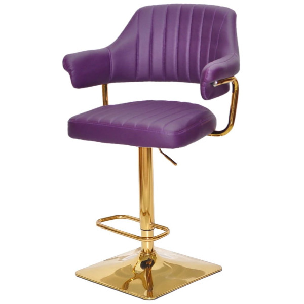 Барный стул Onder Mebli JEFF BAR 4-GD-BASE Фиолетовый 1031 Экокожа-2