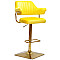 Барний стілець Onder Mebli JEFF BAR 4-GD-BASE Жовтий B-1027 Оксамит-0-thumb