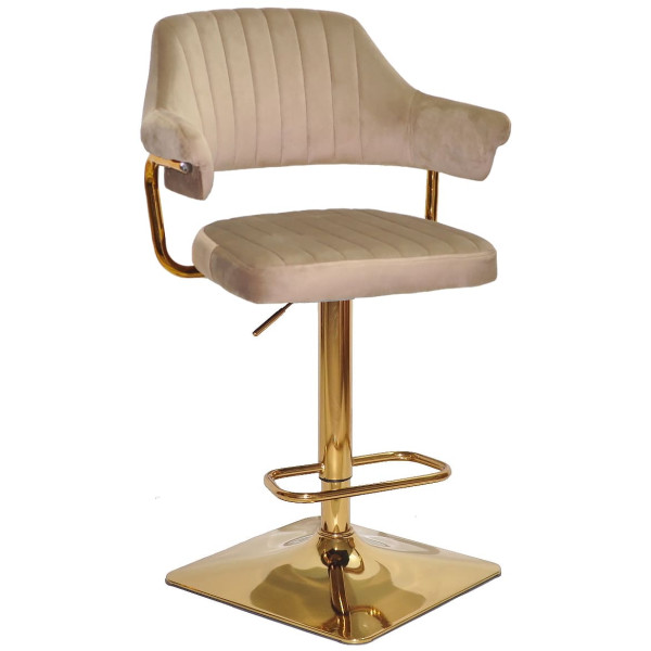 Барный стул Onder Mebli JEFF BAR 4-GD-BASE Кофейный B-1042 Бархат-0