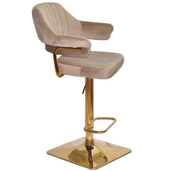 Барный стул Onder Mebli JEFF BAR 4-GD-BASE Кофейный B-1042 Бархат-1