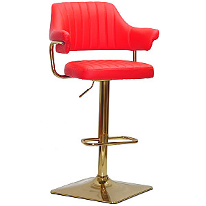 Барный стул Onder Mebli JEFF BAR 4-GD-BASE Красный 1007 Екокожа