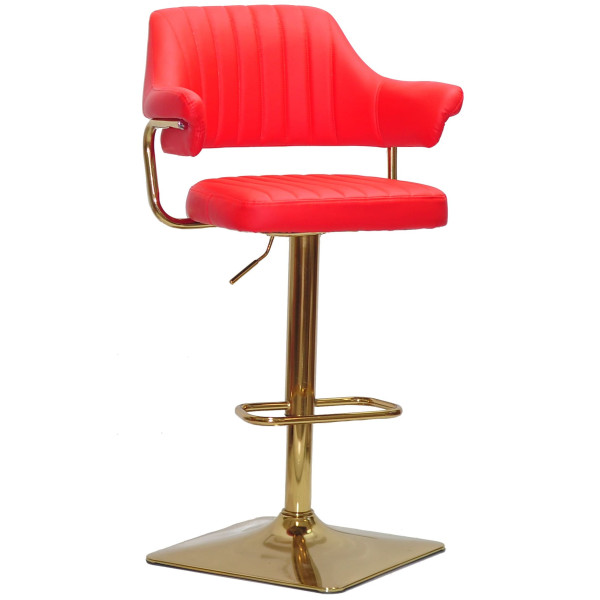 Барный стул Onder Mebli JEFF BAR 4-GD-BASE Красный 1007 Екокожа-0