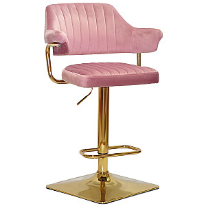 Барний стілець Onder Mebli JEFF BAR 4-GD-BASE Пильна Троянда B-1030 Оксамит