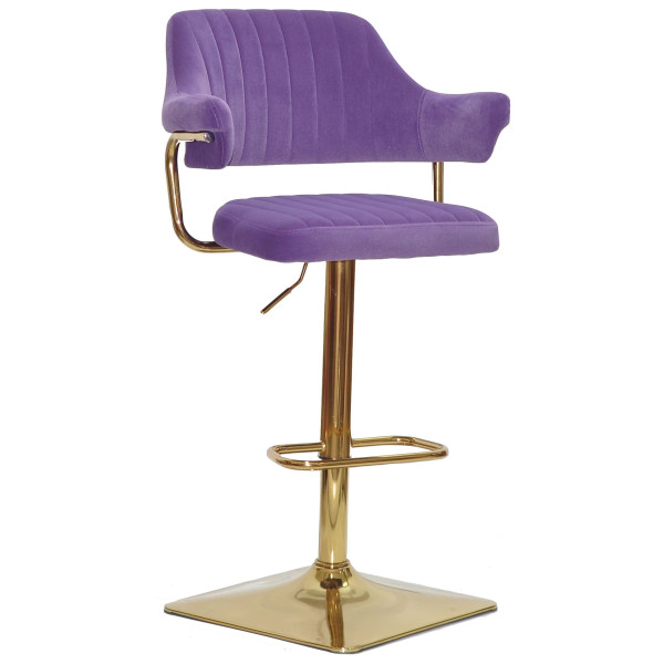 Барный стул Onder Mebli JEFF BAR 4-GD-BASE Пурпурный B-1013 Бархат-0