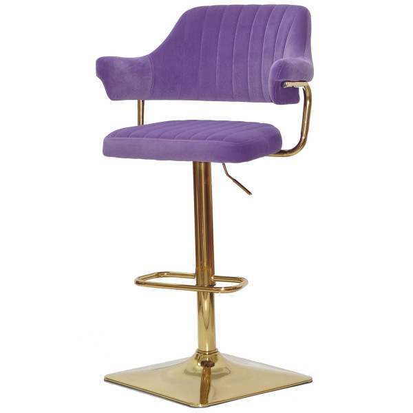 Барный стул Onder Mebli JEFF BAR 4-GD-BASE Пурпурный B-1013 Бархат-1