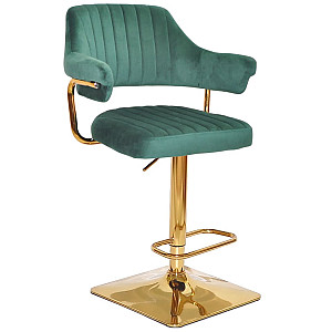 Барний стілець Onder Mebli JEFF BAR 4-GD-BASE Зелений B-1036 Оксамит