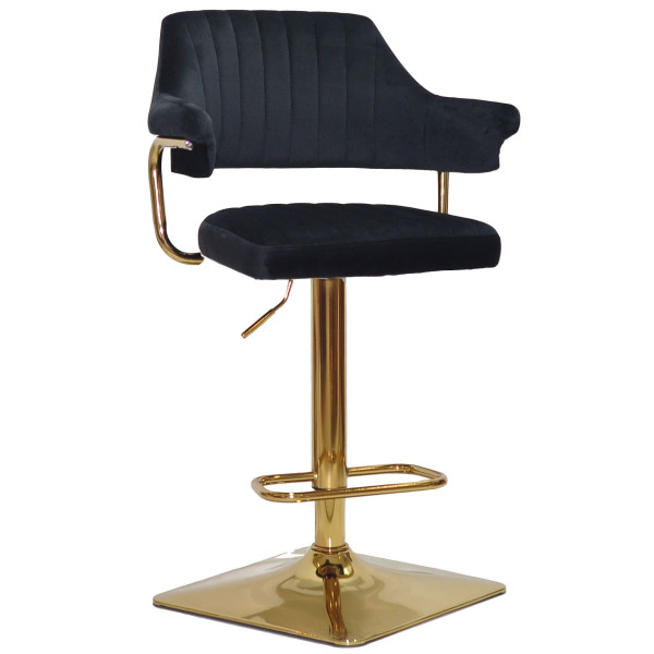 Барный стул Onder Mebli JEFF BAR 4-GD-BASE Черный B-1011 Бархат-0
