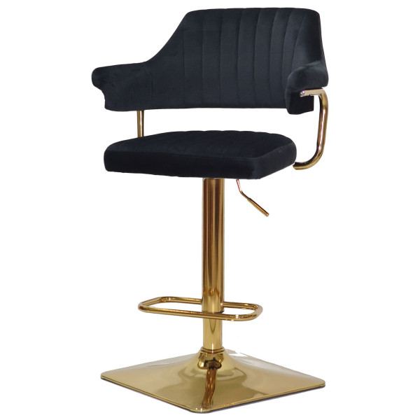Барный стул Onder Mebli JEFF BAR 4-GD-BASE Черный B-1011 Бархат-1