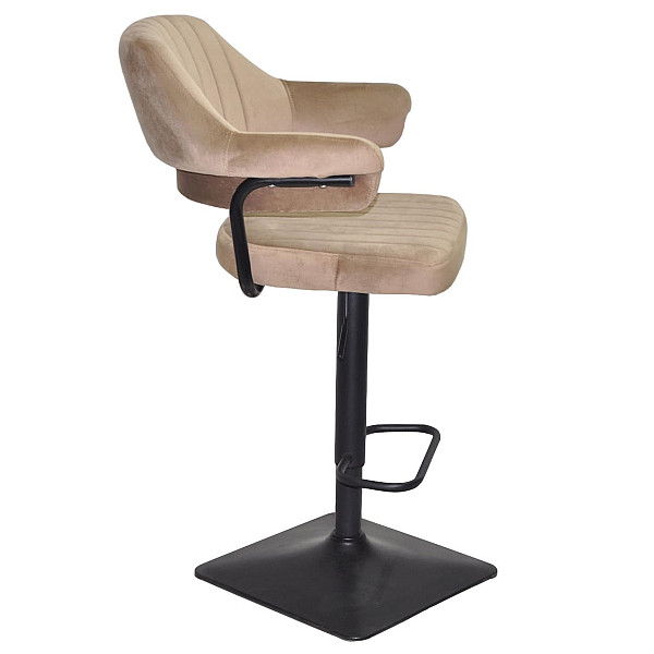 Барный стул Onder Mebli JEFF BAR 4-BK-BASE Кофейный B-1042 Бархат-1