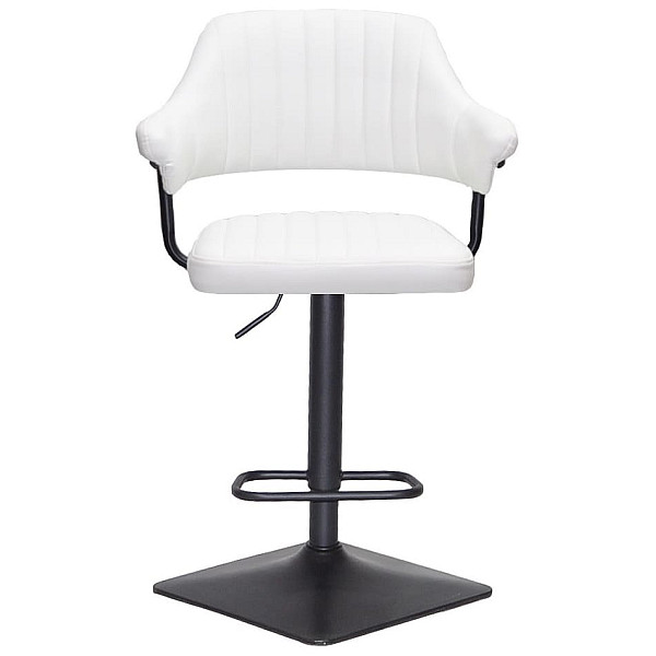Барний стілець Onder Mebli JEFF BAR 4-BK-BASE Білий Екошкіра-1