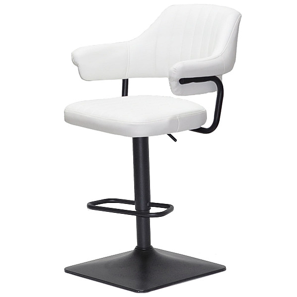 Барний стілець Onder Mebli JEFF BAR 4-BK-BASE Білий Екошкіра-2