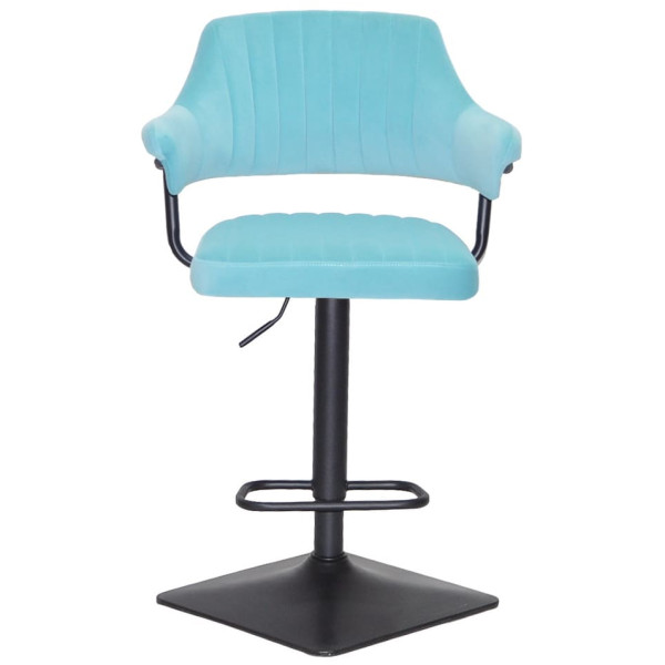 Барный стул Onder Mebli JEFF BAR 4-BK-BASE Голубой B-1019 Бархат-1