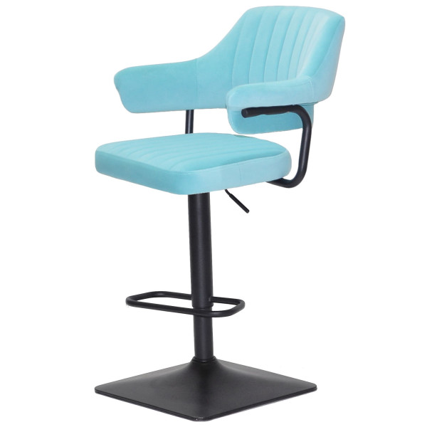 Барный стул Onder Mebli JEFF BAR 4-BK-BASE Голубой B-1019 Бархат-2