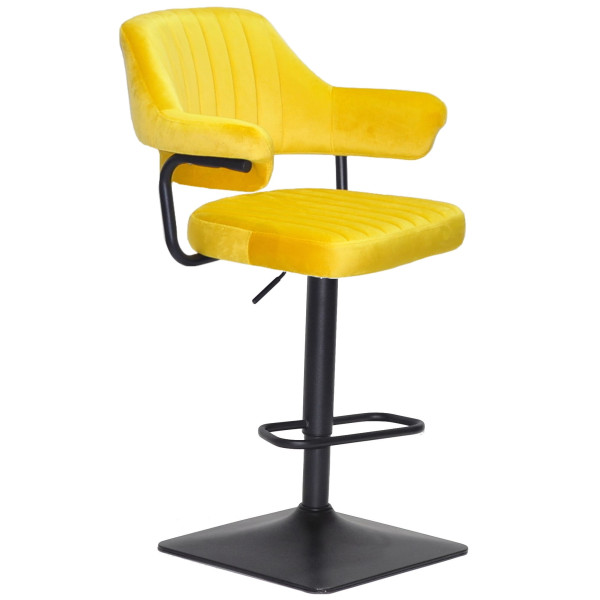 Барный стул Onder Mebli JEFF BAR 4-BK-BASE Желтый B-1027 Бархат-0