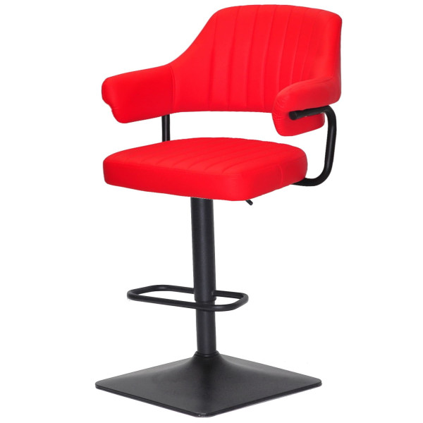 Барный стул Onder Mebli JEFF BAR 4-BK-BASE Красный 1007 Екокожа-2