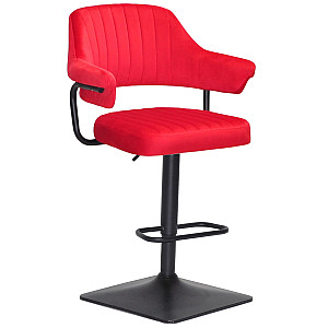 Барний стілець Onder Mebli JEFF BAR 4-BK-BASE Червоний B-1016 Оксамит