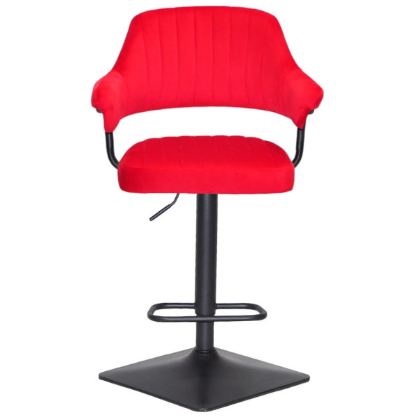 Барный стул Onder Mebli JEFF BAR 4-BK-BASE Красный B-1016 Бархат-1