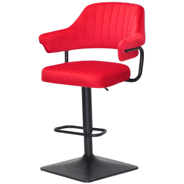 Барный стул Onder Mebli JEFF BAR 4-BK-BASE Красный B-1016 Бархат-2