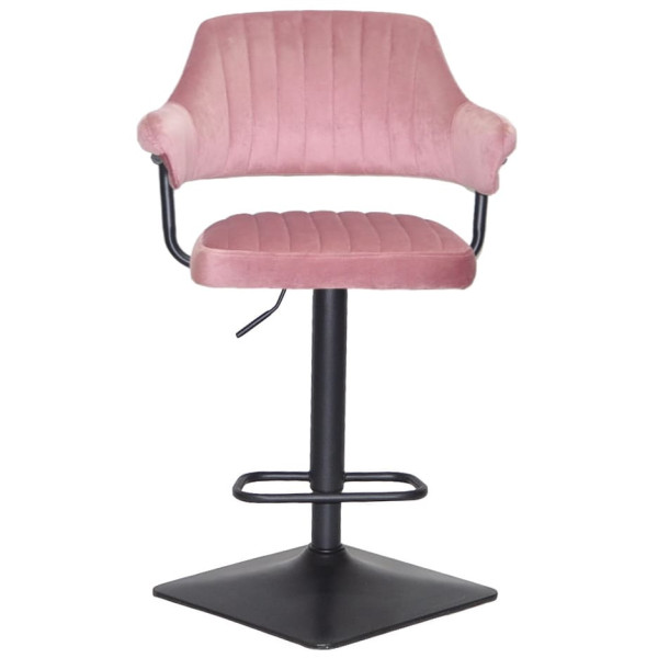 Барный стул Onder Mebli JEFF BAR 4-BK-BASE Пыльная Роза B-1030 Бархат-1