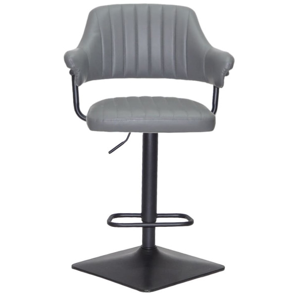 Барный стул Onder Mebli JEFF BAR 4-BK-BASE Серый 1001 Екокожа-1