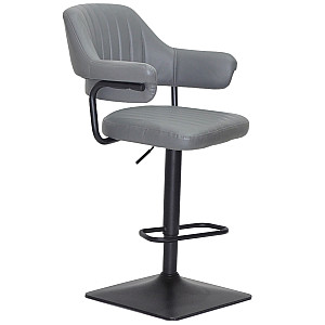 Барный стул Onder Mebli JEFF BAR 4-BK-BASE Серый 1001 Екокожа