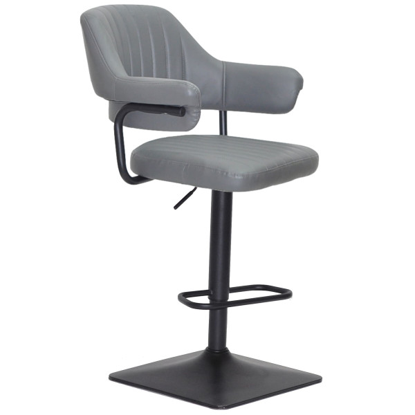 Барный стул Onder Mebli JEFF BAR 4-BK-BASE Серый 1001 Екокожа-0