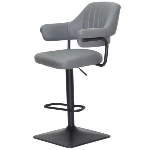 Барный стул Onder Mebli JEFF BAR 4-BK-BASE Серый 1001 Екокожа-2